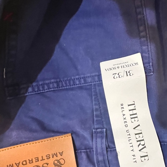Scotch & Soda The Verve Utility work pants Men Size 31x32 Blue color, NWT - Picture 7 of 16